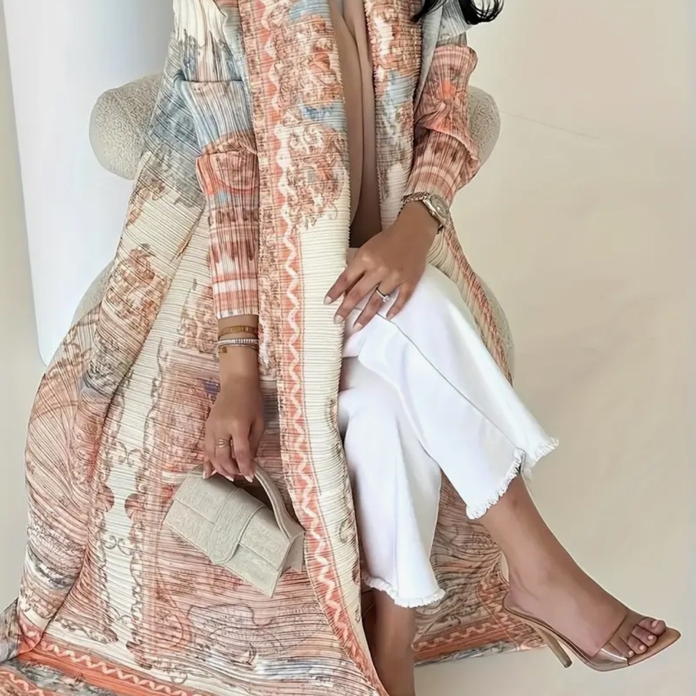 Bohemian Multicolor Long Kimono.